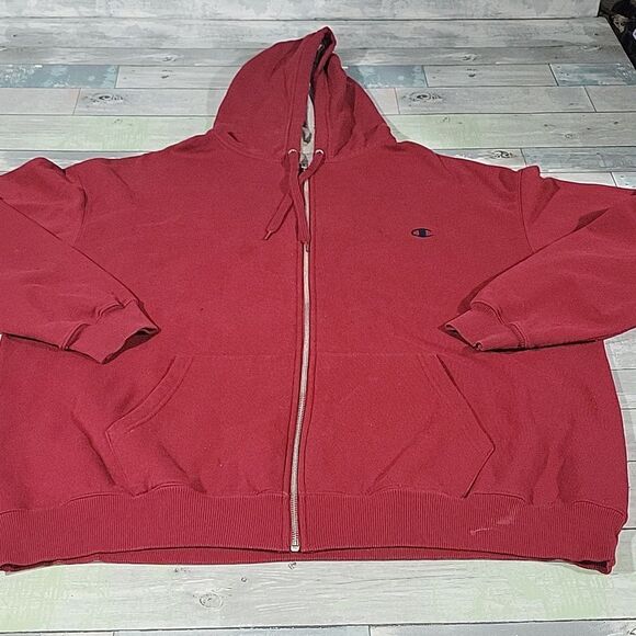 Maroon Champion Hoodie sz 2XL - Picture 1 of 6